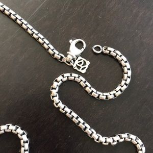 David Yurman medium 3.5 mm box chain necklace& bag